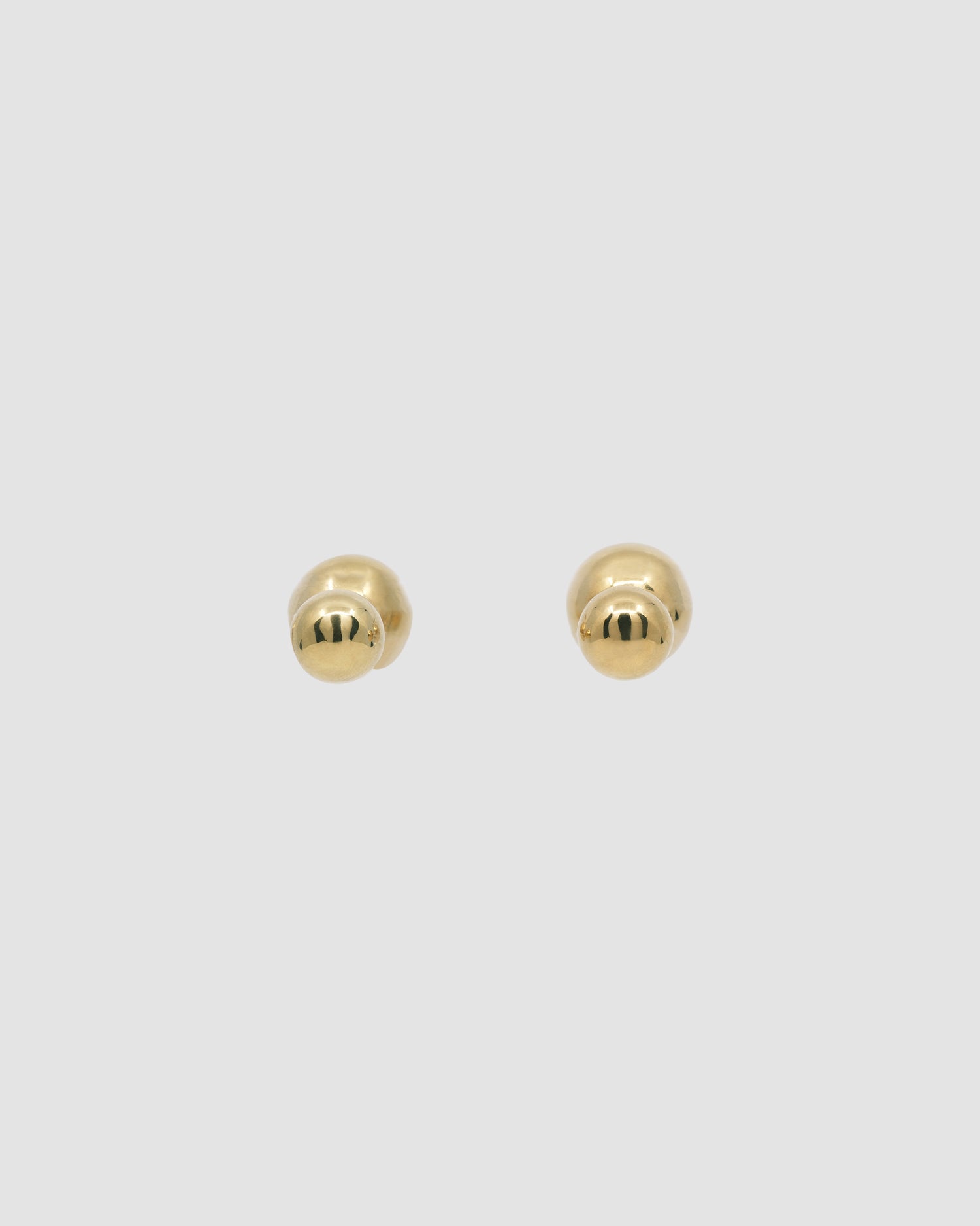 double ended gold ball stud earrings