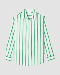 Green Stripe shirt on a grey background