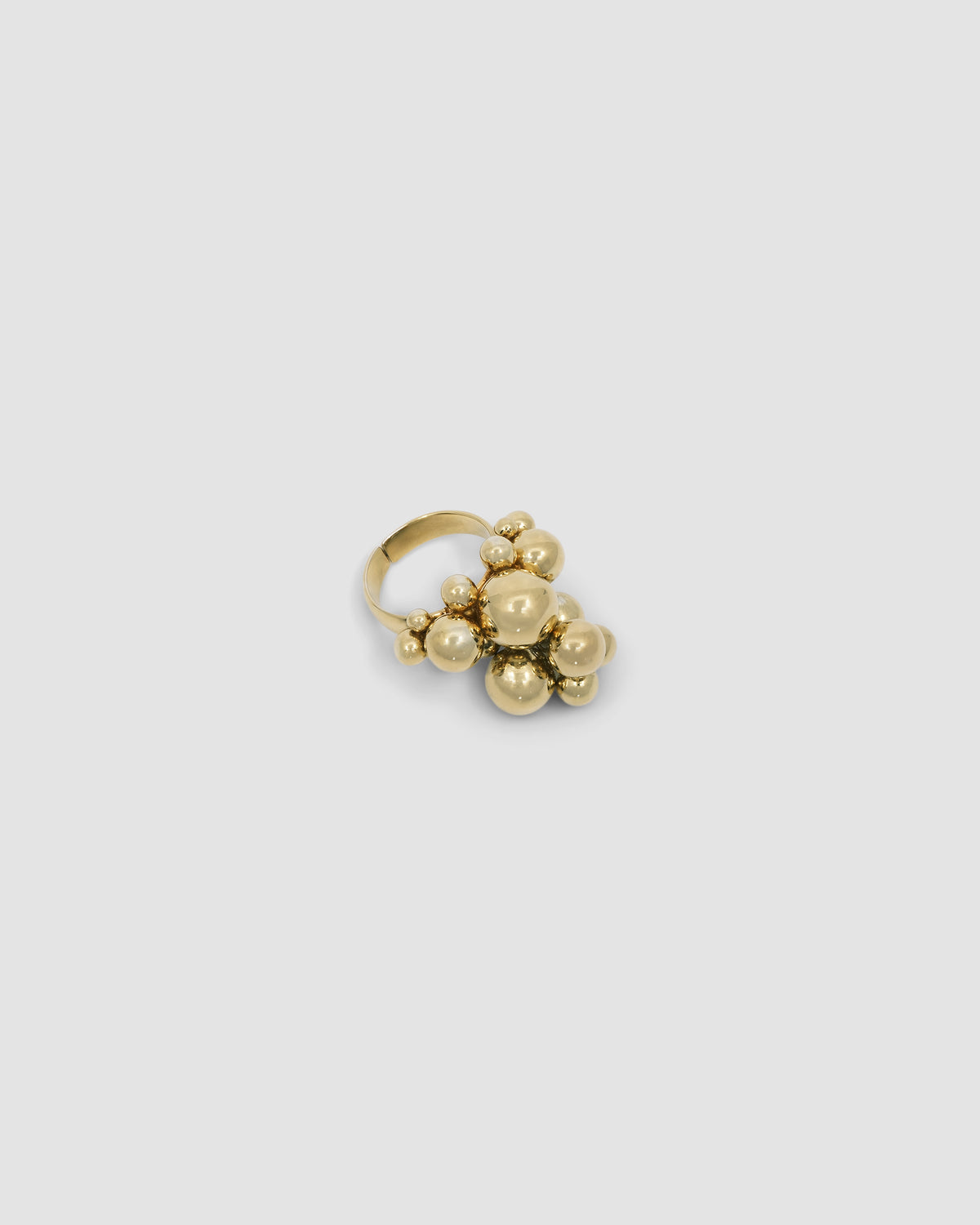 gold ring made from varying gold bubbles