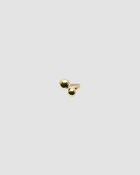 double ended double bubble gold ring