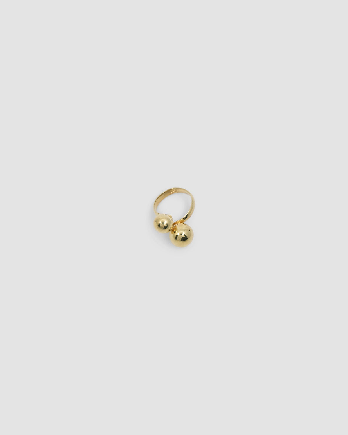 double ended double bubble gold ring