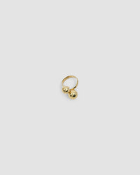 double ended double bubble gold ring