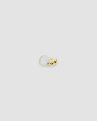 double ended double bubble gold ring