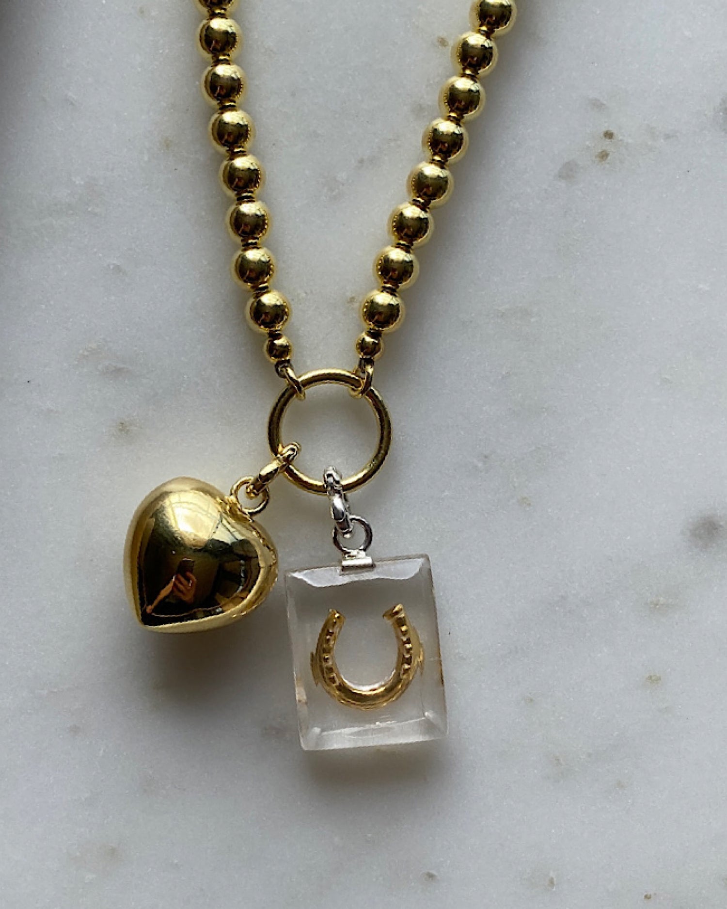 CHARM | PUFFY GOLD HEART