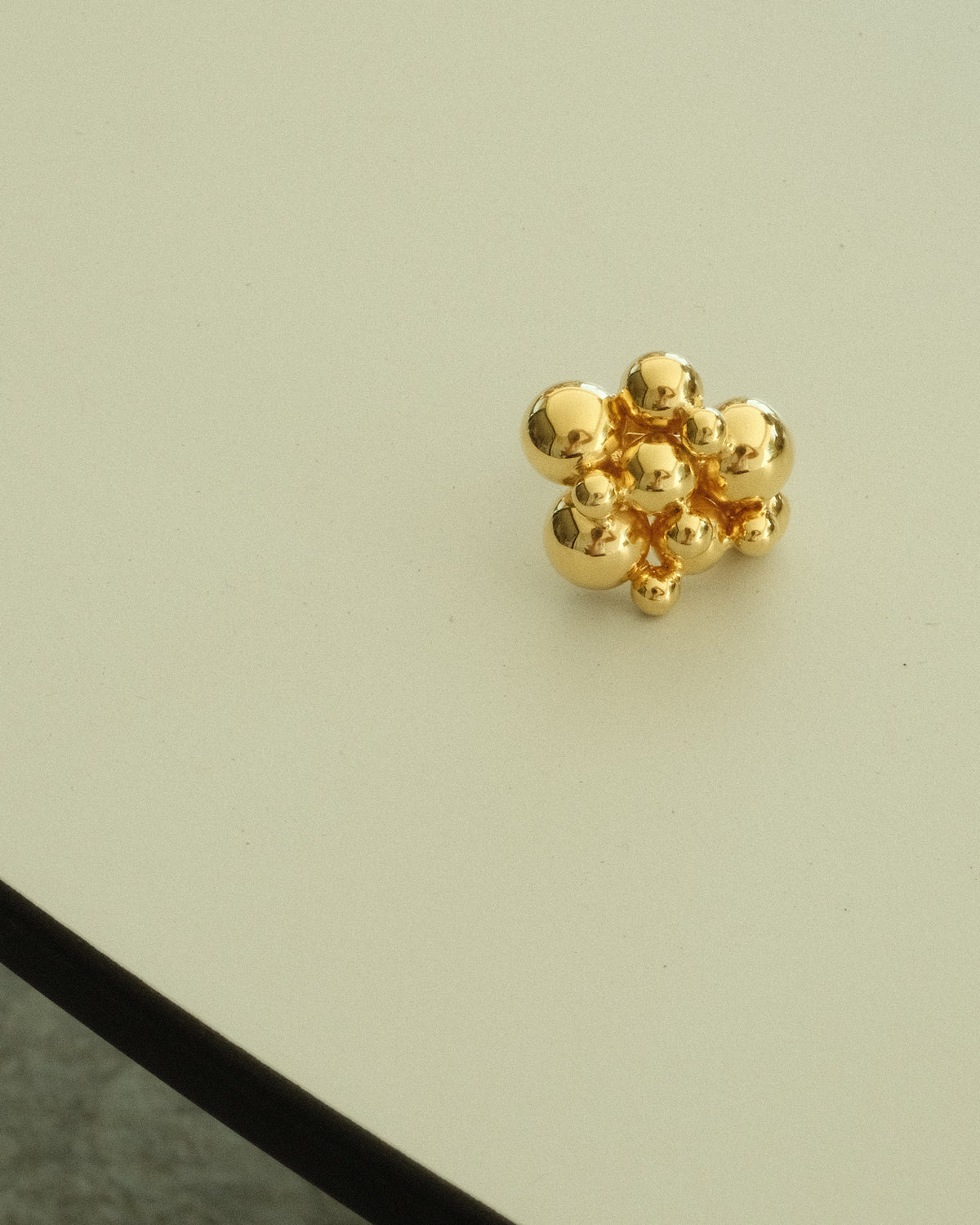 gold bubble cluster ring