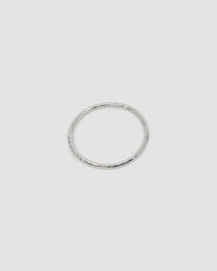 silver thin beaten bangle