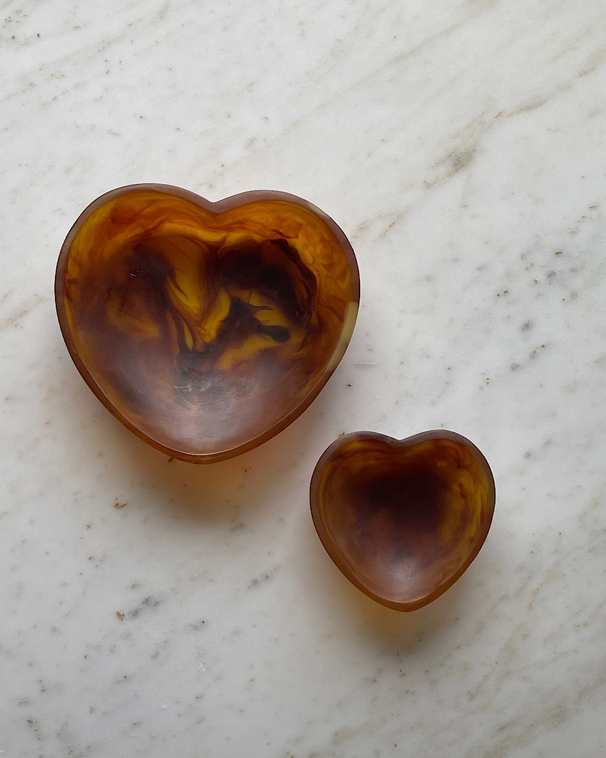 HEART JEWELLERY DISH | AMBER - The Pared Store