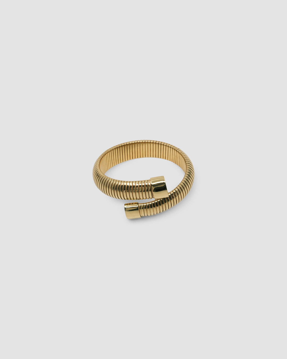 Striped wrap style gold cuff