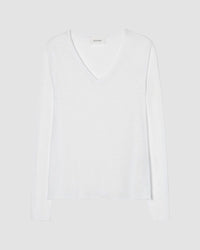 white long sleeve t on a grey background