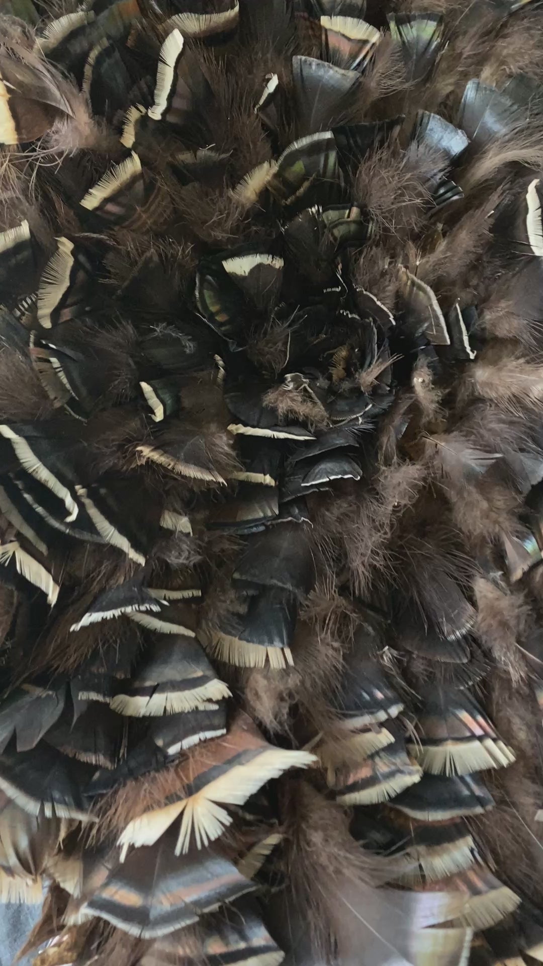 INCREDIBLE BAMILEKE NATURAL FEATHER HEAD DRESS