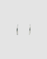 simple silver curved bar earrings