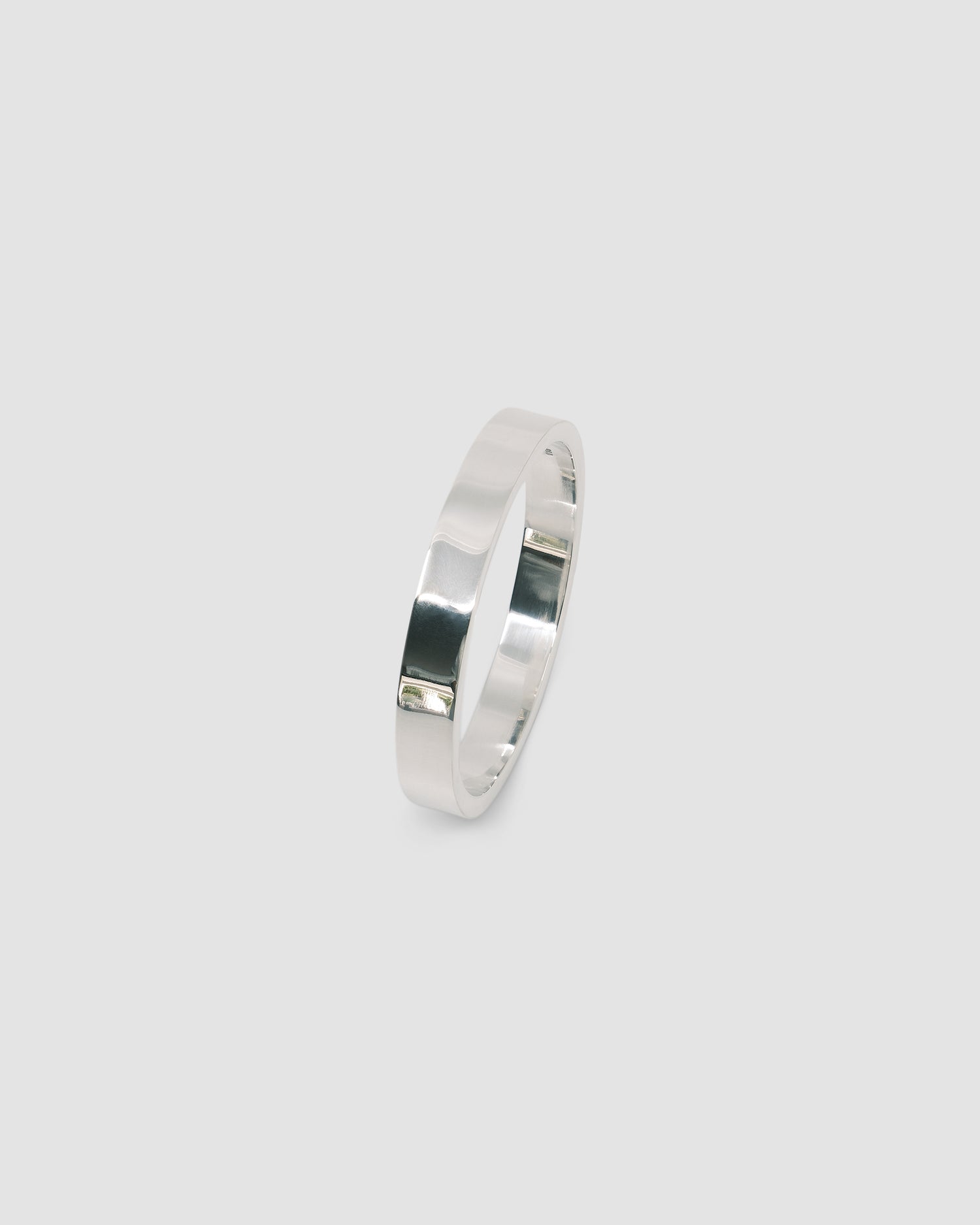 a classic square edged round silver bangle